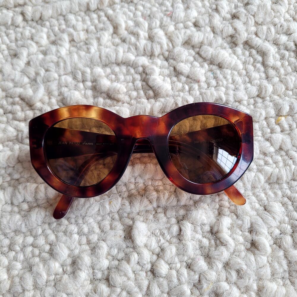 Vtg 80's Jean Patou Paris Tortoiseshell French Sunglasses - Picture 3 of 7